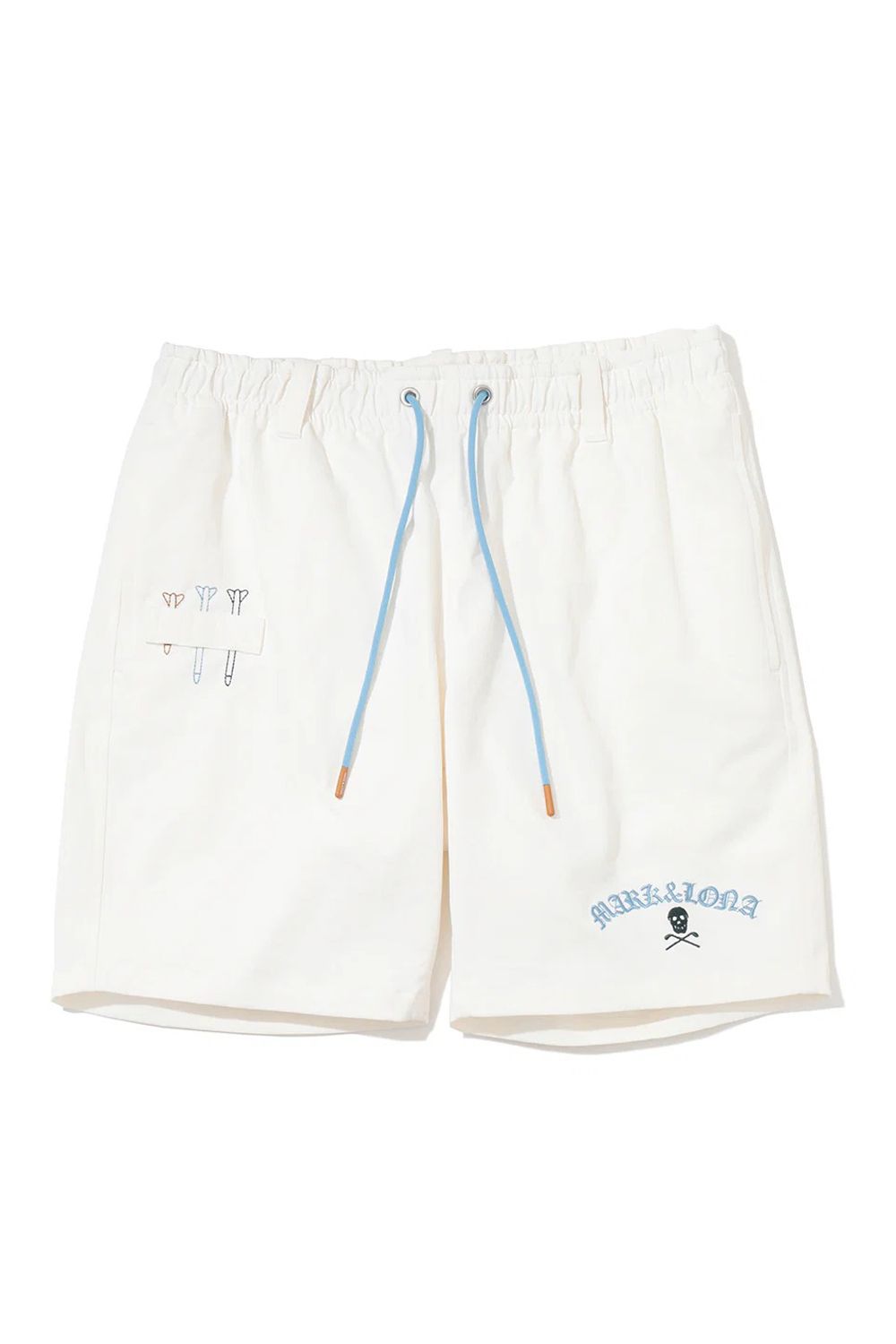【26SS】 SOVEREIGN UTILITY TWILL SHORTS / ポリエステルツイル ブラックレターフォントロゴ ショートパンツ (ホワイト)