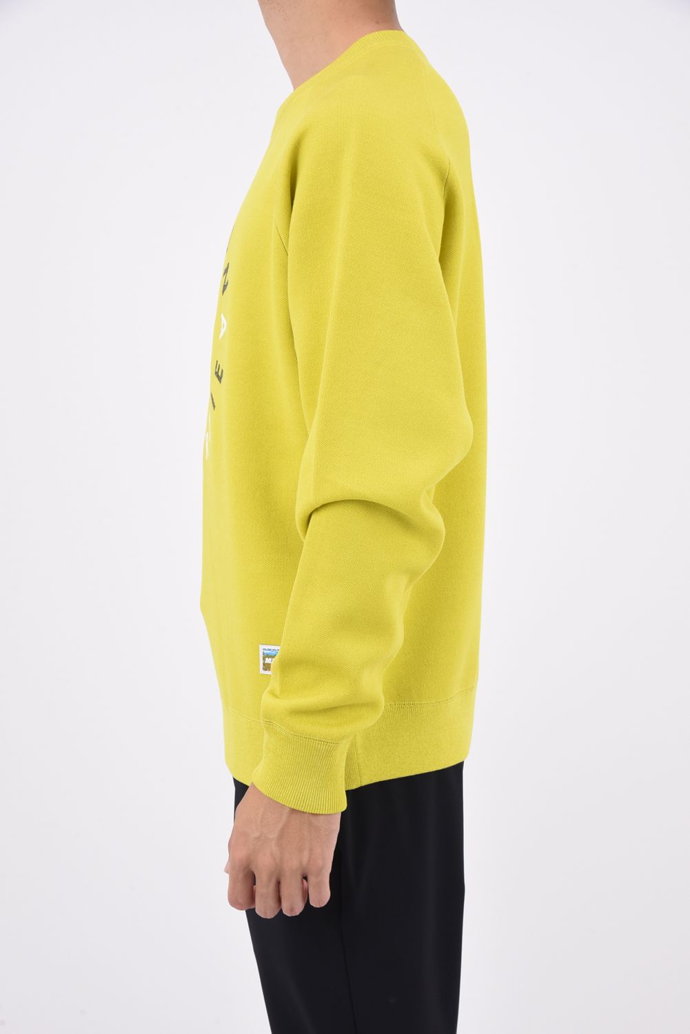 EVER SPANGLE CREW SWEATER / スパンコール スカル クルーネックニット (イエロー)