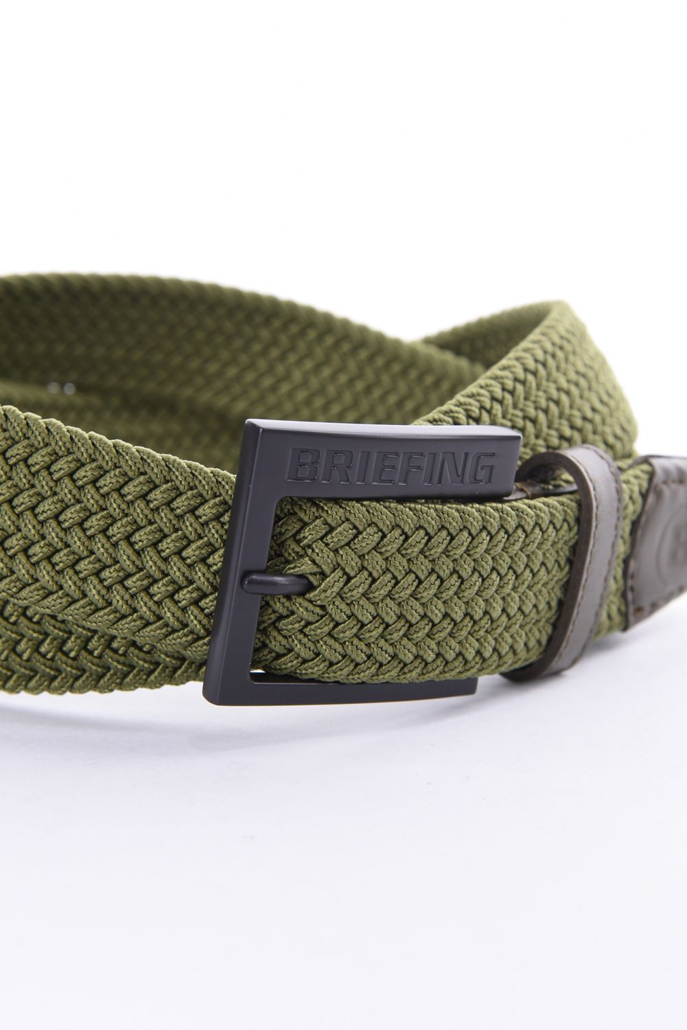 【26SS】 MS SQUARE BUCKLE MESH BELT / スクエアバックル メッシュベルト (オリーブ)