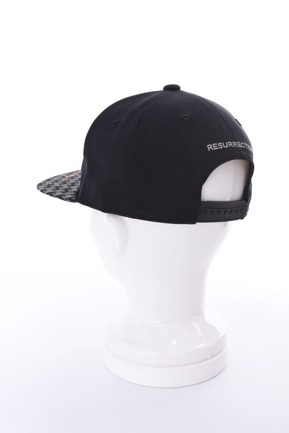 【26AW】 GM BRIM CAP LANATEC / RRロゴ刺繍 オリジナルテキスタイルブリム フラットキャップ (ブラック)