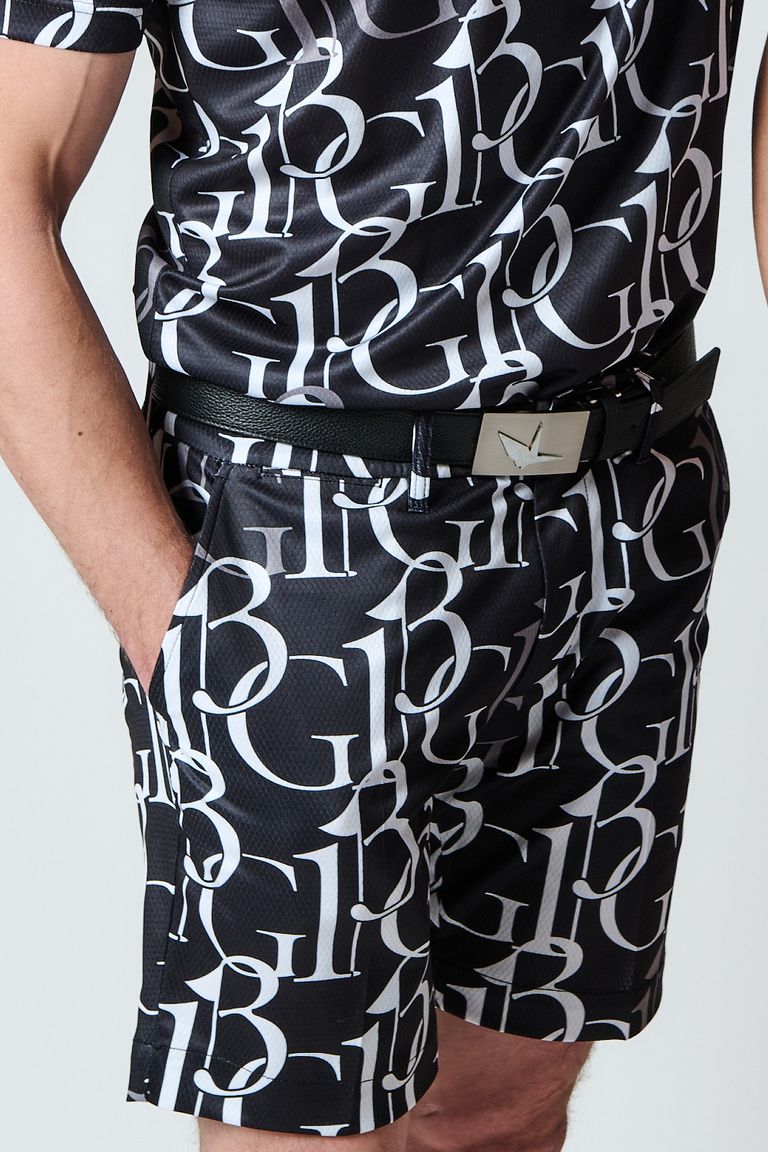 1PIU1UGUALE3 GOLF - 113G FULL MIX LOGO SHORTS / 113Gロゴ総柄  