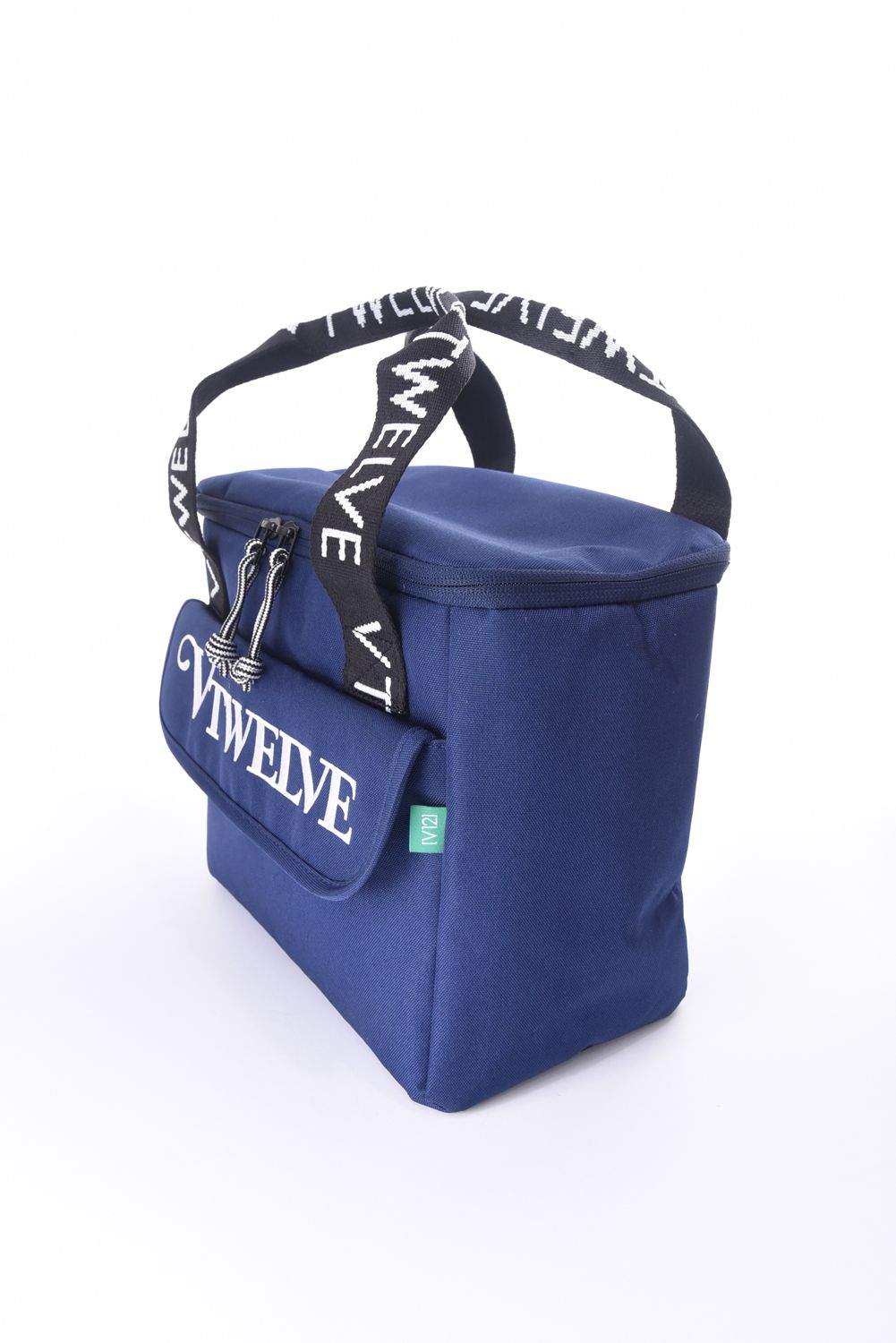 【26SS】 DOUBLE LOGO COOL BAG / ブランドロゴ刺繍 ボックス型クーラーバッグ (ネイビー)