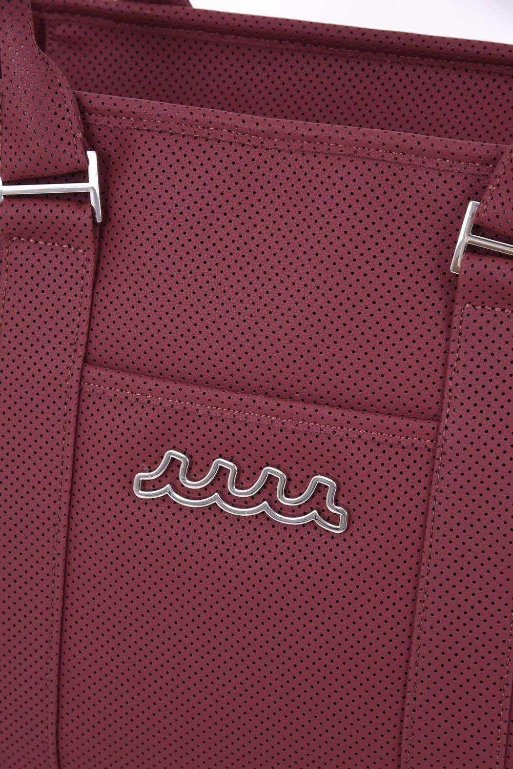 【26AW】 PUNCHING TOTE BAG / パンチングエシカルレザー BIGトートバッグ (ダークレッド)