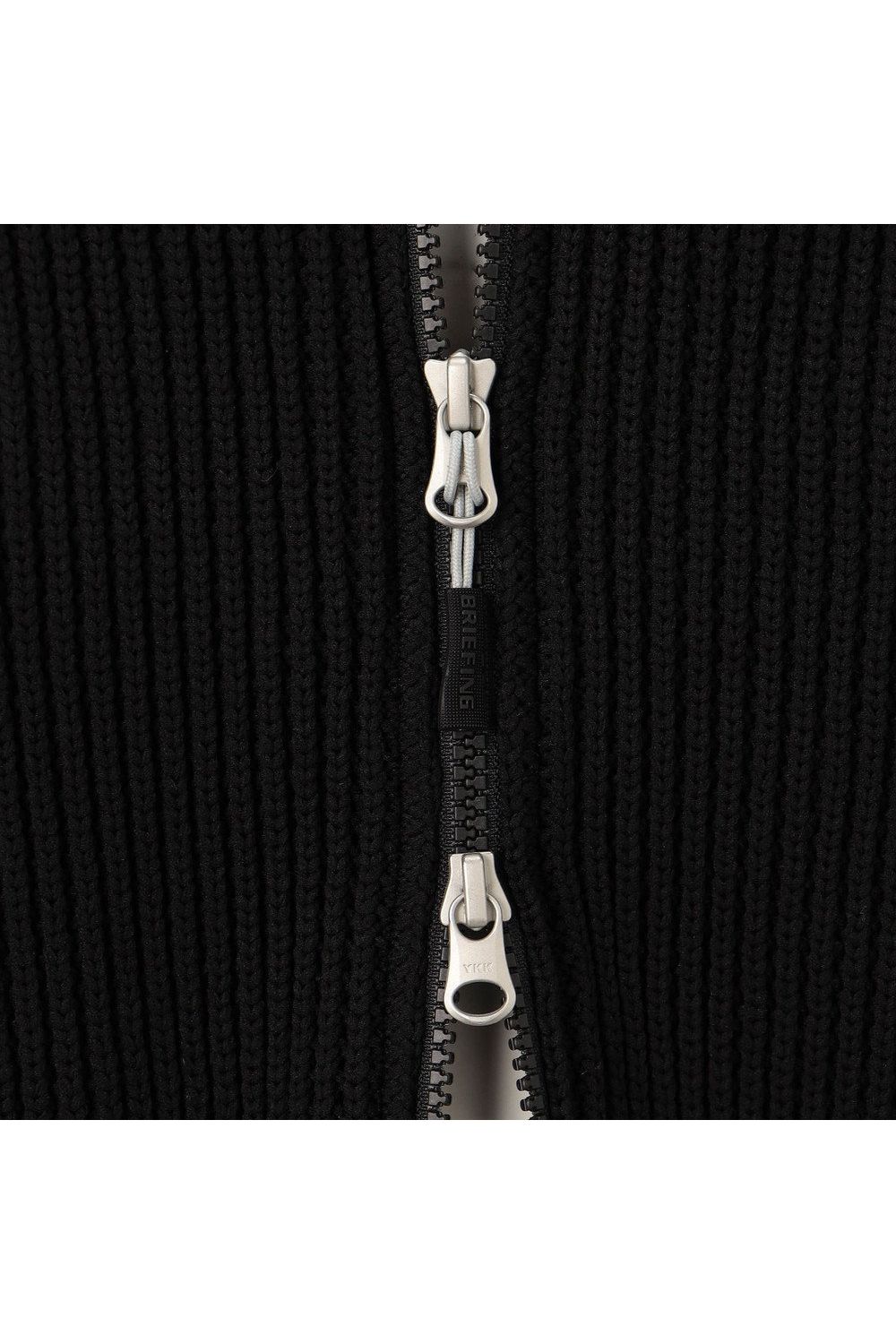 【26AW】【レディース】 WOMEN’S WINDBLOCK DOCKING RIB KNIT JACKET / 畦編みニット&ナイロンツイル ハイブリッドジャケット (ブラック)