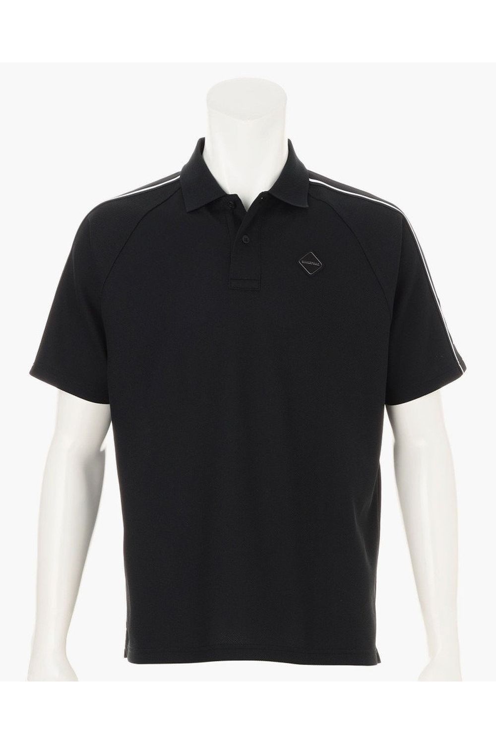 【26SS】 MEN'S LINE POLO RF / カノコ生地 ラインロゴテープ リラックスフィット ポロシャツ (ブラック)