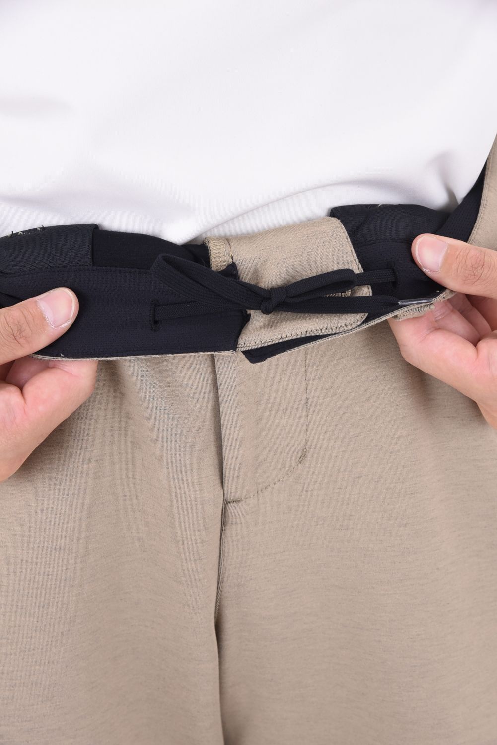 【秋冬仕様】 MENS WARM SIDE LOGO LINE SLIM PANTS / サイドラインロゴ ダンボールニット ウォーム スリムパンツ (ベージュ)