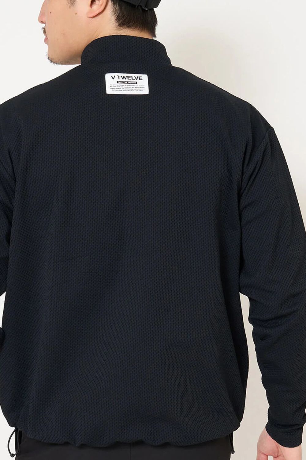 【26AW】 SEAL RF MOCK / 胸ポケット サイドロゴ 長袖モックネックTシャツ (ブラック)