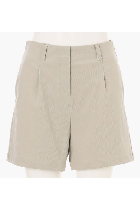 【25AW】【レディース】 WS CORDUROY SINGLE PLEATED SHORT PANTS / コーデュロイ タックプリーツ ショートパンツ (サンド)