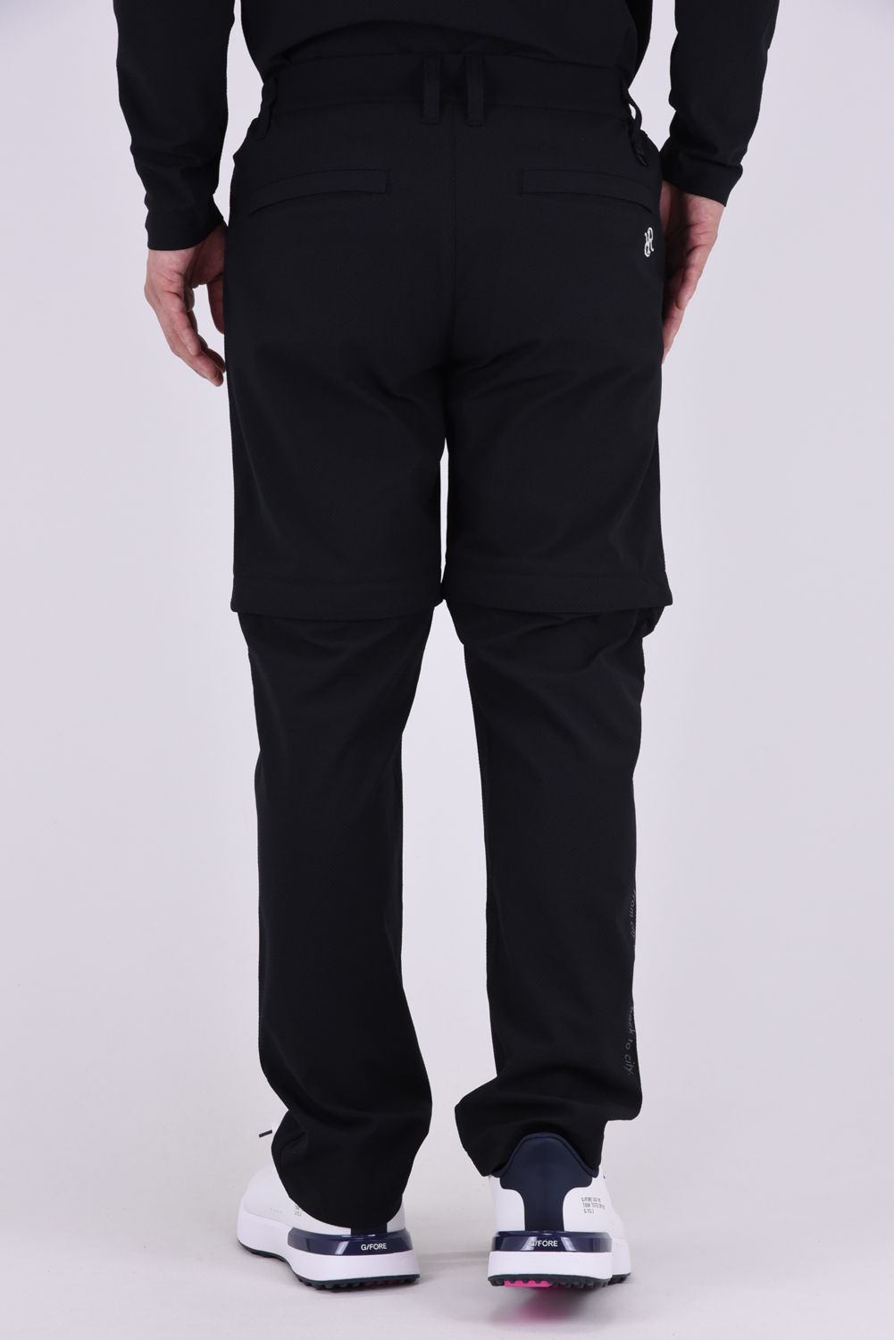 【26AW】 MENS DETACHABLE PANTS / ワッフル生地 ヘムデタッチャブル 2WAYパンツ (ブラック)*