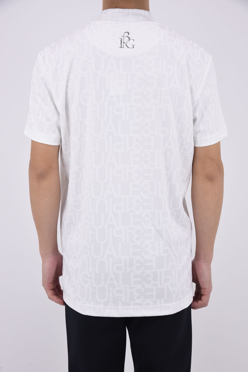 SS MOCK / アイコンロゴ 半袖 モックネック Tシャツ (ホワイト)