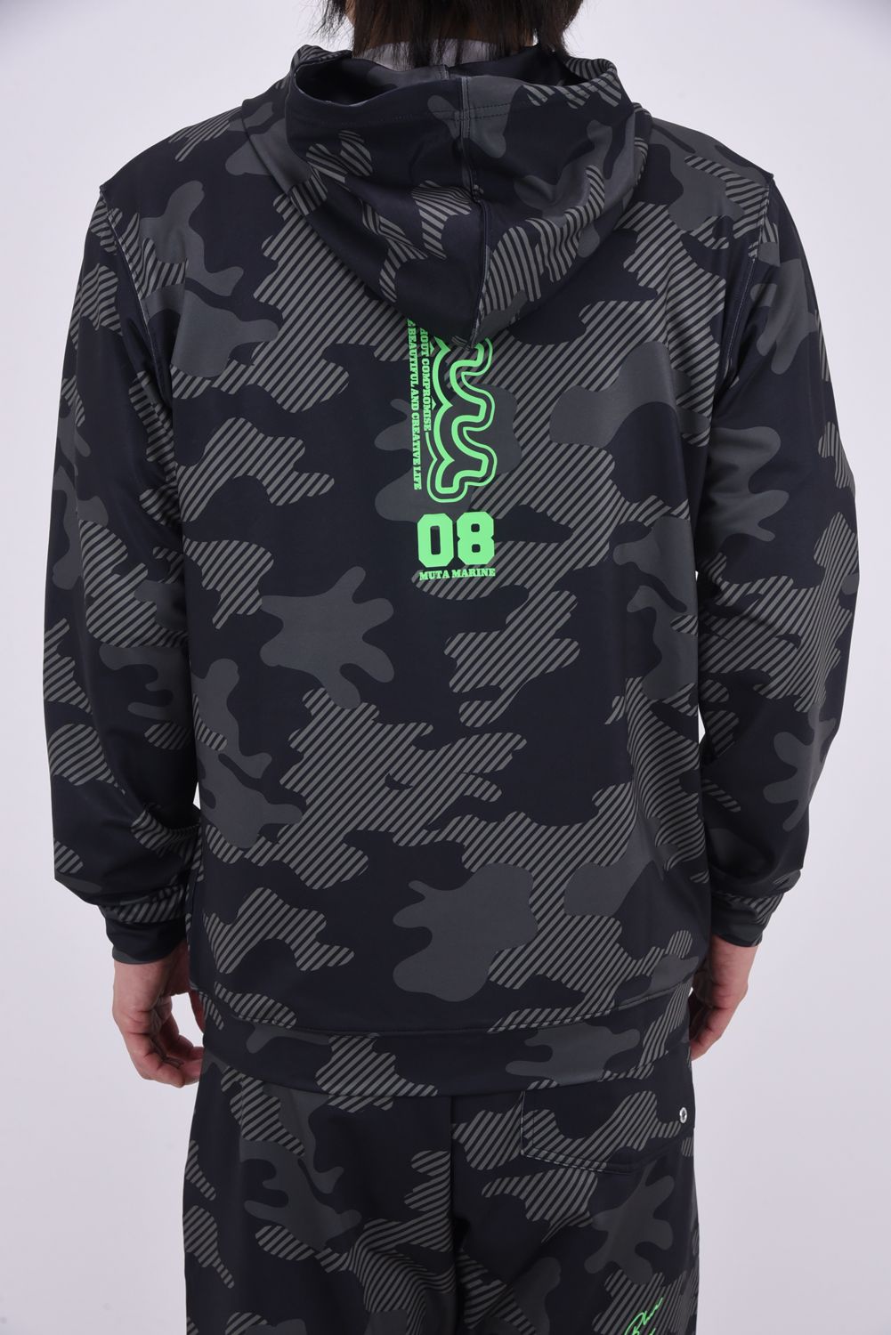 【26SS】 RUSH PARKA (DIAGONAL CAMO) / ダイアゴナルカモフラージュ ラッシュガードパーカー (ブラック)