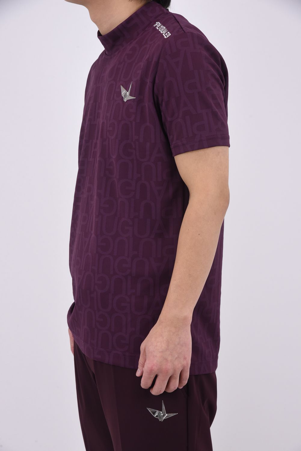 【26SS】 JACQUARD MOCK NECK  / ジャガード モックネック (バーガンディ)