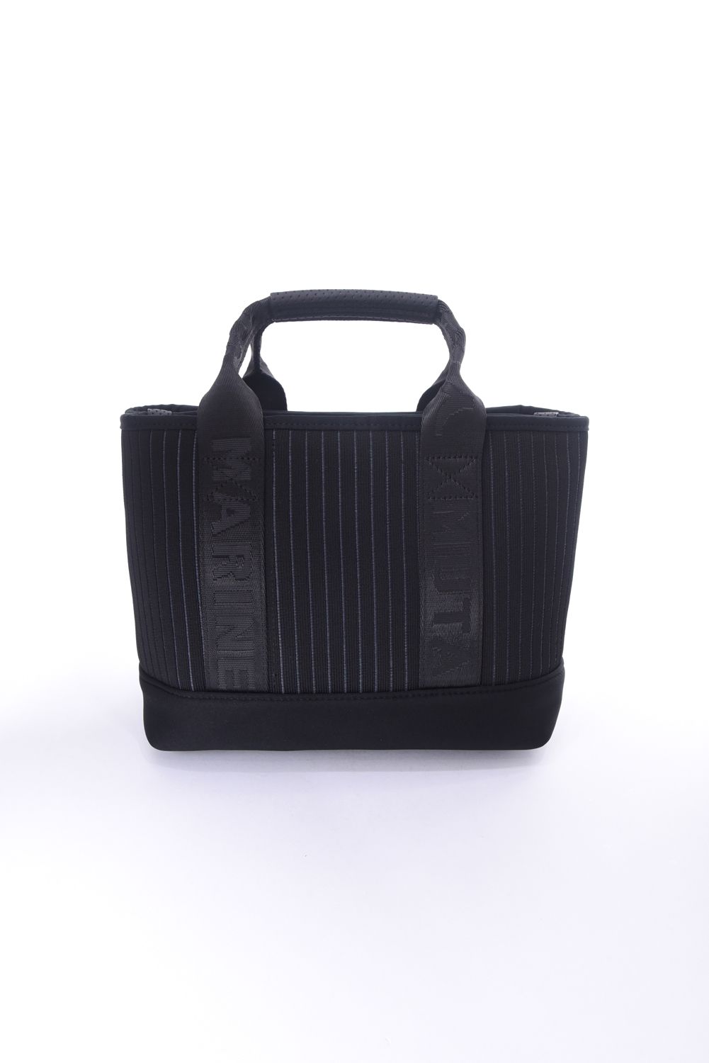 【26SS】 STRIPE KNIT PARTITION TOTE BAG / ストライプニット パーテーショントートバッグ (ブラック)