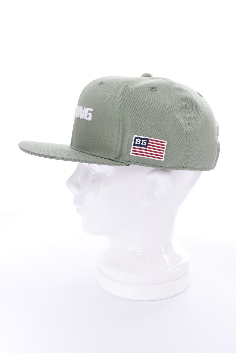 【26SS】 MEN’S BASIC FLAT VISOR CAP / ベーシック ブランドロゴ フラットキャップ (セージグリーン)