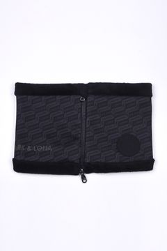 DÉPÊCHE ZIP NECK WARMER / ジオメトリックパターン ネックウォーマー (ブラック)