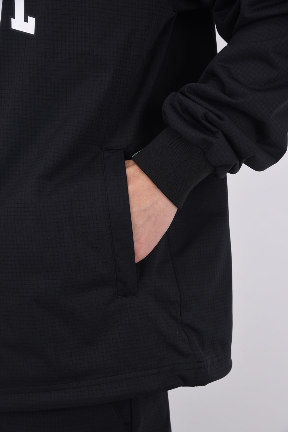 【26SS】 RIP EXP JKT / リップストップ生地 ブランドロゴ プルオーバージャケット (ブラック)