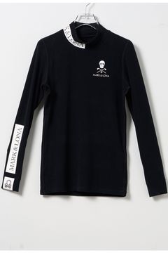 【レディース】 ICON MICRO FLEECE INNER / マイクロフリース素材 ブランドロゴ モックネックインナー (ブラック)