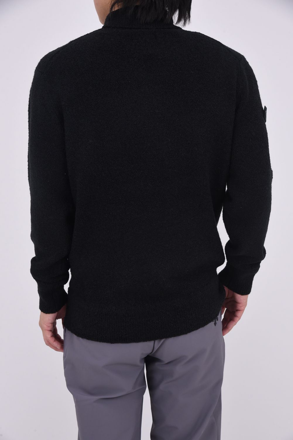 【25AW】MEN'S MS BOUCLE YARN TURTLENECK KNIT / ブークレヤーン タートルネックニット (ブラック)