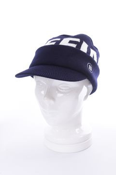 KNIT WORK CAP / ビッグロゴ ニット ワーク キャップ (ネイビー)