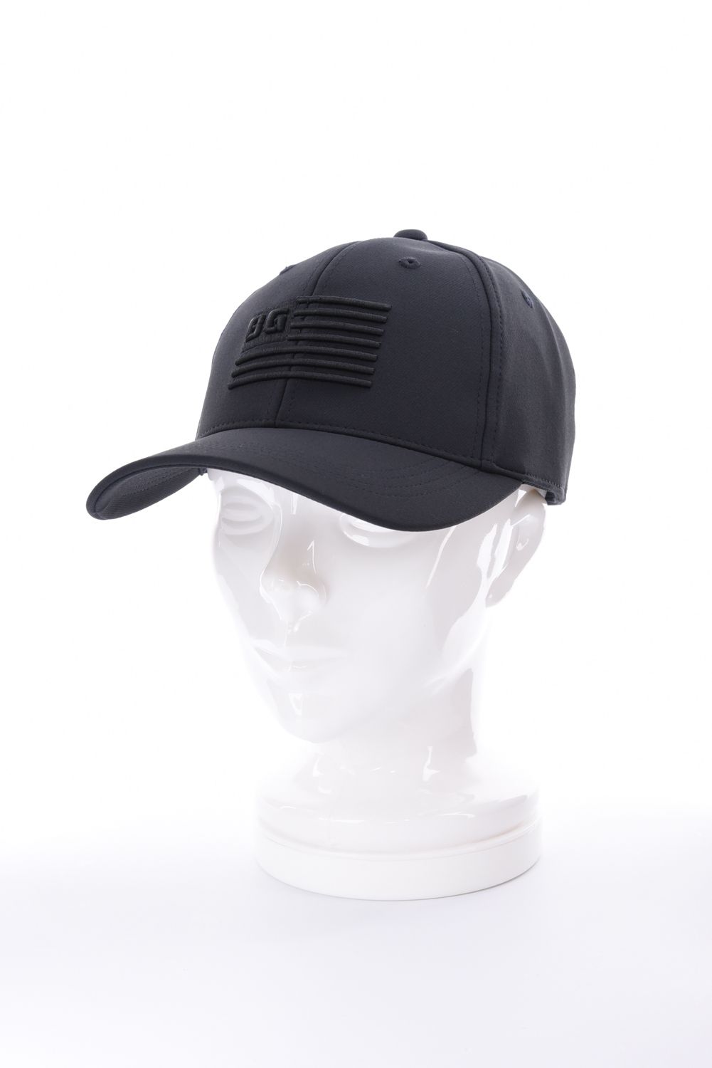 【26AW】 MEN’S BG FLAG CAP / フラッグモチーフ刺繍 キャップ (ブラック)