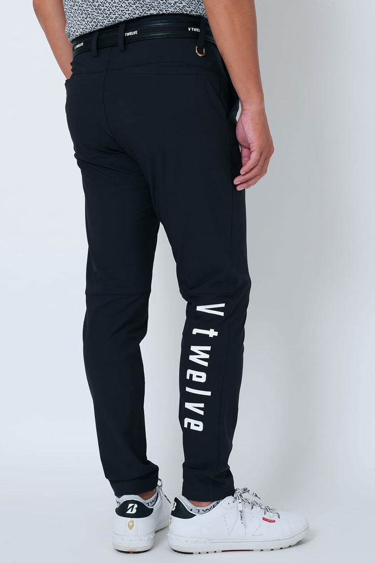 V12 - 【24SS】 BS PANTS / ロゴ ストレッチパンツ (ブラック  