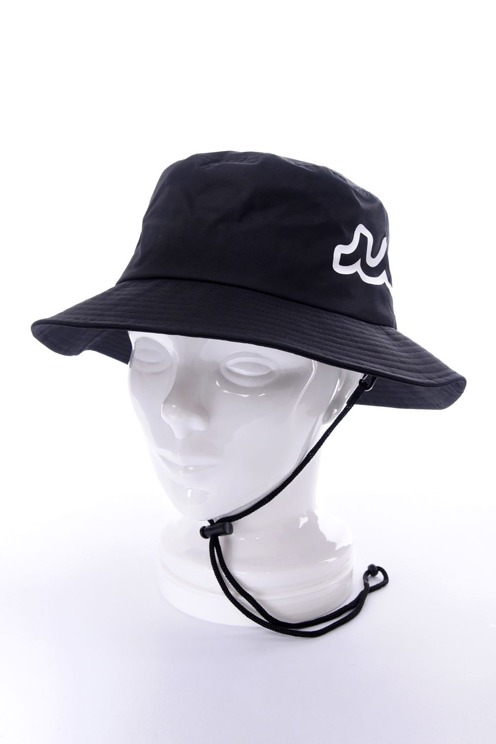 REIN BUCKET HAT / 防水 ロゴ バケットハット (ブラック)