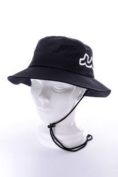 REIN BUCKET HAT / 防水 ロゴ バケットハット (ブラック)
