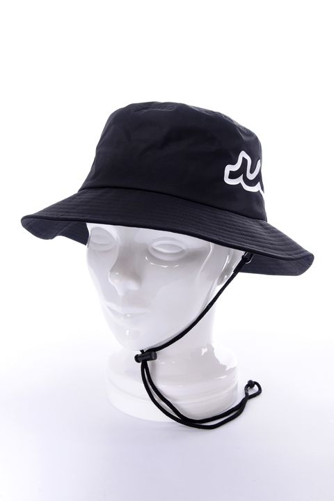 REIN BUCKET HAT / 防水 ロゴ バケットハット (ブラック)