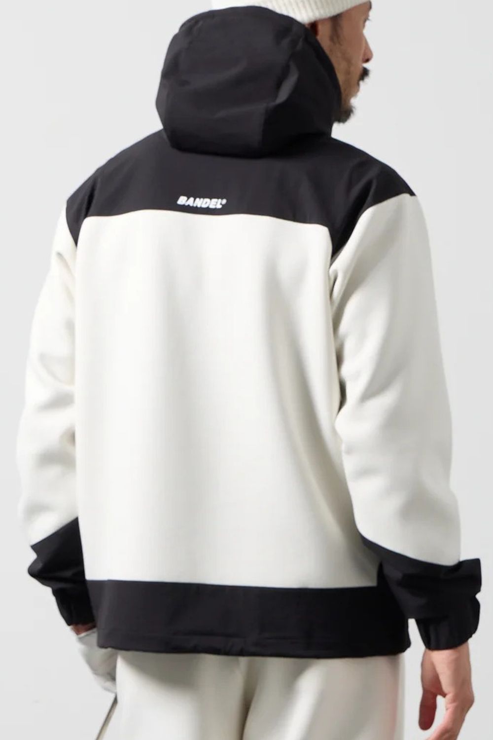 【26AW】 BONDING COMBINATION ZIP HOODIE / ボンディングコンビネーション ジップアップパーカー (ホワイト/ブラック)
