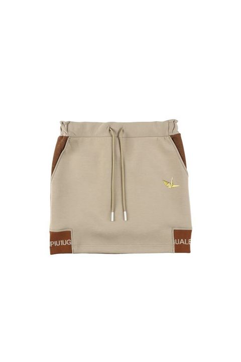 【2025AW】【レディース】 RIB LOGO SKIR / リブロゴ スカート (ベージュ)