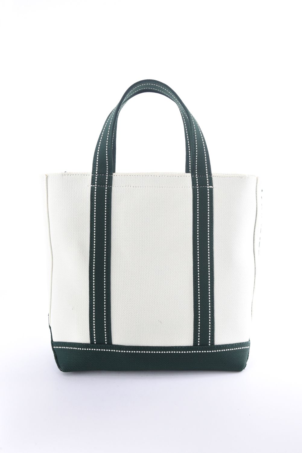 【26SS】 JACQUARD CART BAG / ジャカード織 ブランドレザーパッチ トートバッグ (マカダミア/グリーン)