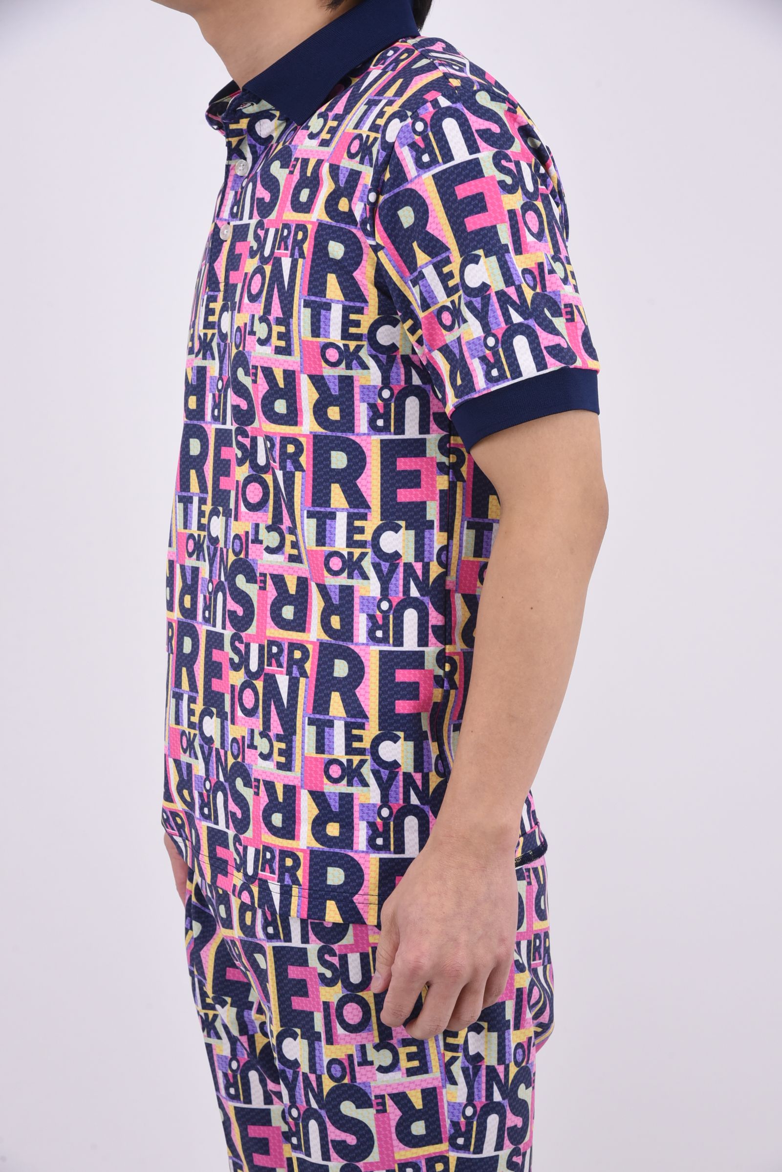 【26SS】 JUNCTION POLO / 総柄プリント ポロシャツ (トワイライトジャンクション)*