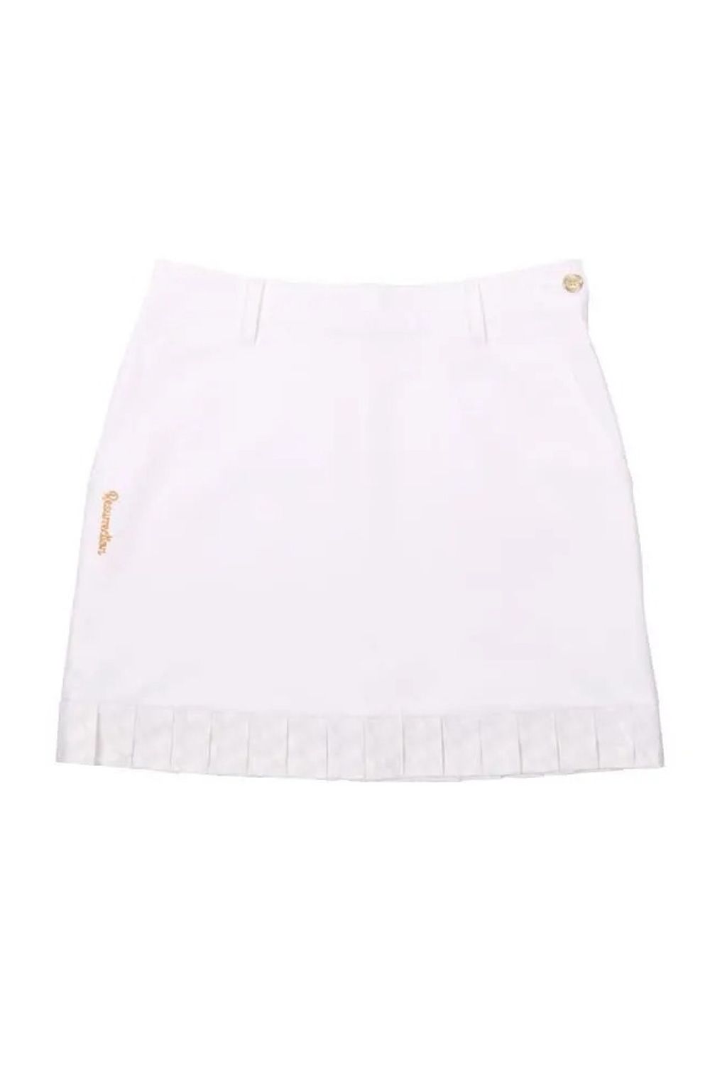 【26SS】【レディース】 GM PRINT NARROW PLEATS SKIRT / GMプリント ナロープリーツ スカート (ホワイト)*