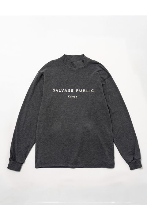 【2025AW】 Honu Mockneck L/S (Kolepa Stamp) / ダイアモンドヘッドロゴプリント ロングスリーブ モックネックTシャツ (チャコール)