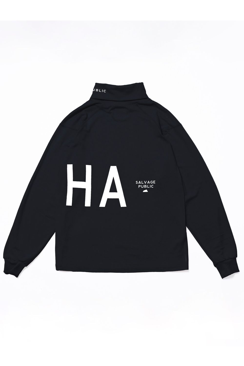 【26AW】 Honu Turtleneck L/S (BIG ALOHA) / 起毛素材 ビッグアロハロゴ ロングスリーブ タートルネックシャツ (ブラック) (10月入荷予定）