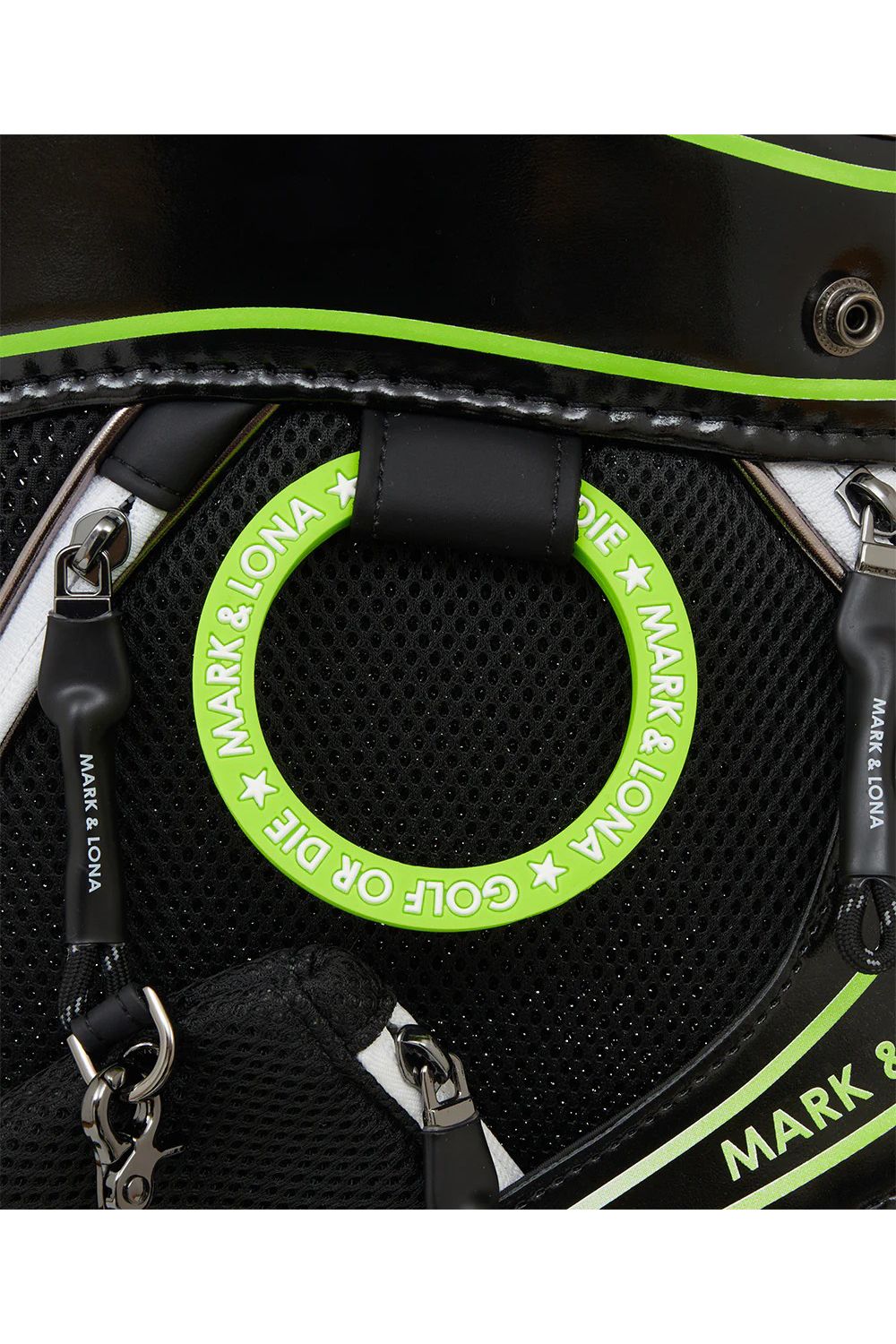 【26SS】【銀行振込・代金引換不可】【返品・交換不可】 NITRO CAMO PANELED CADDIE BAG / メッシュ生地 マルチカラー パッチワーク カートタイプ キャディバッグ (ブラック)