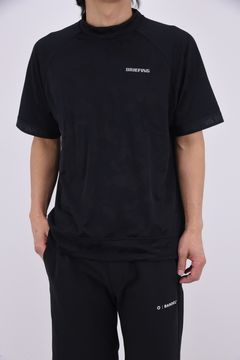 【26SS】 MEN’S CAMO JQ HIGHNECK / カモフラージュジャカード リラックスフィット モックネックTシャツ (ブラック)