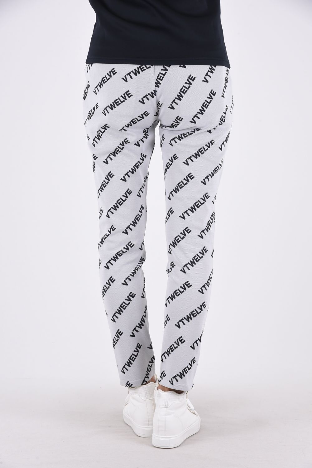 【期間限定ポイント10倍】【レディース】 【秋冬仕様】VET PANTS / グラフィック ロゴ ジャガードパンツ (ホワイト)