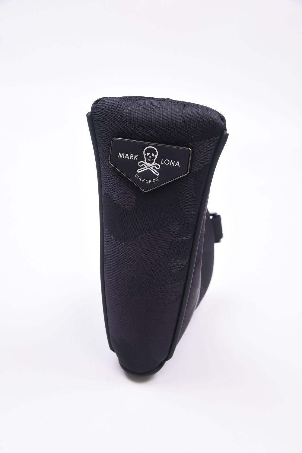PREMIUM GAUGE PUTTER COVER / コーデュラナイロン レザーパイピング オリジナルカモジャカード ピンタイプ パターカバー (ブラック)