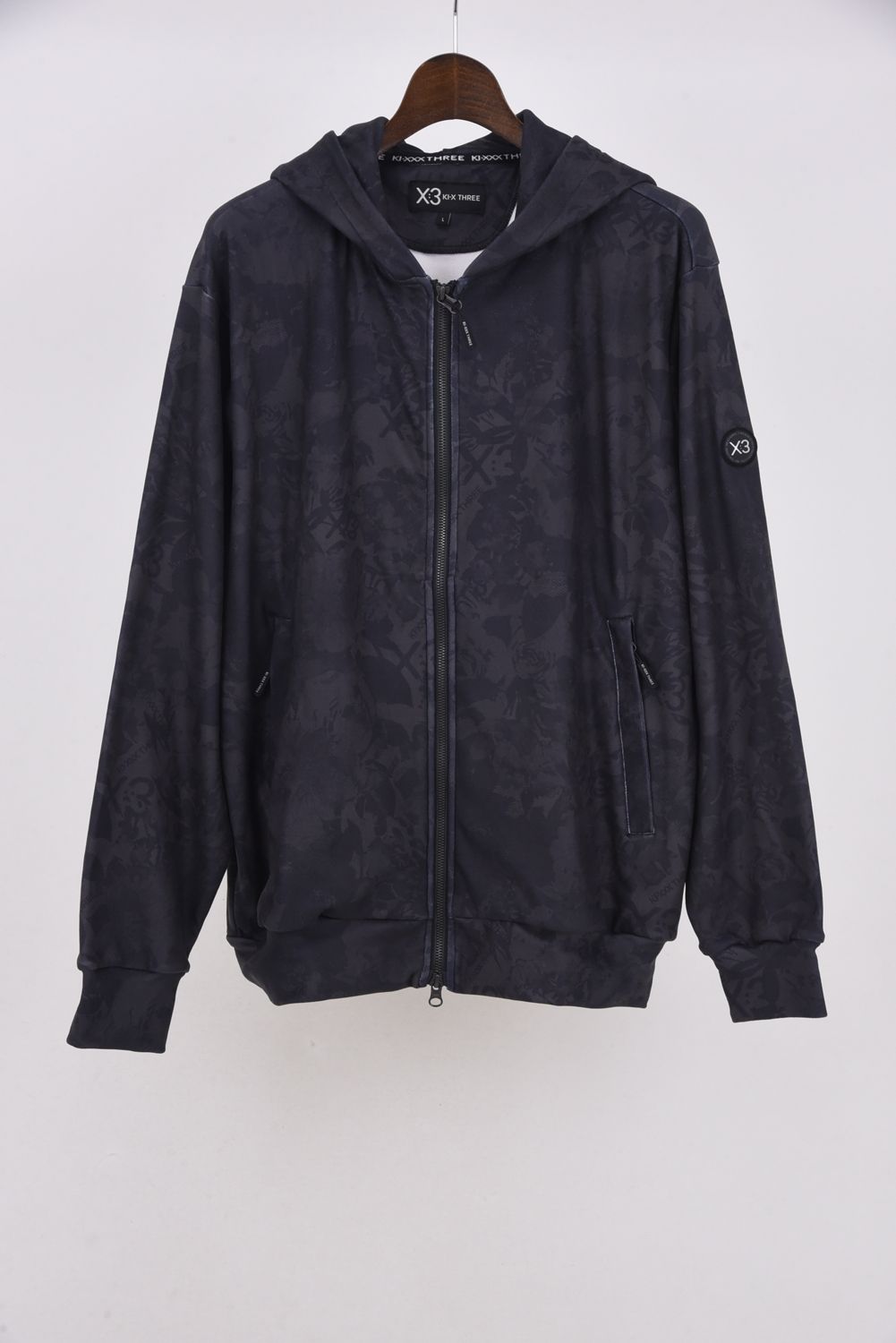 【25AW】 FLOWER CAMO FULL ZIP HOODIE / フラワーカモ フルジップパーカー (ブラック)