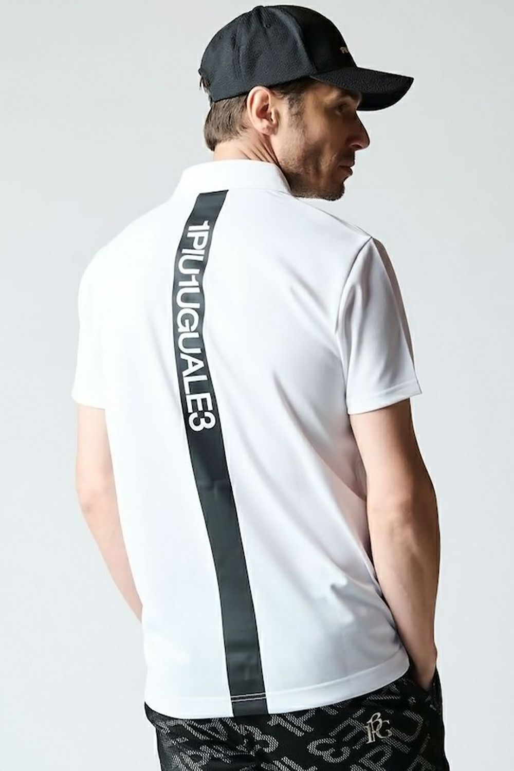 1PIU1UGUALE3 GOLF - BACK TAPE LOGO S/S POLO / アイコンロゴ バック