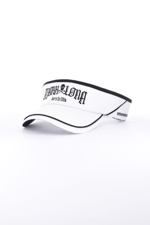 【26AW】 FRAKTUR PIPING VISOR / ブラックレターフォントロゴ パイピング サンバイザー (ホワイト)