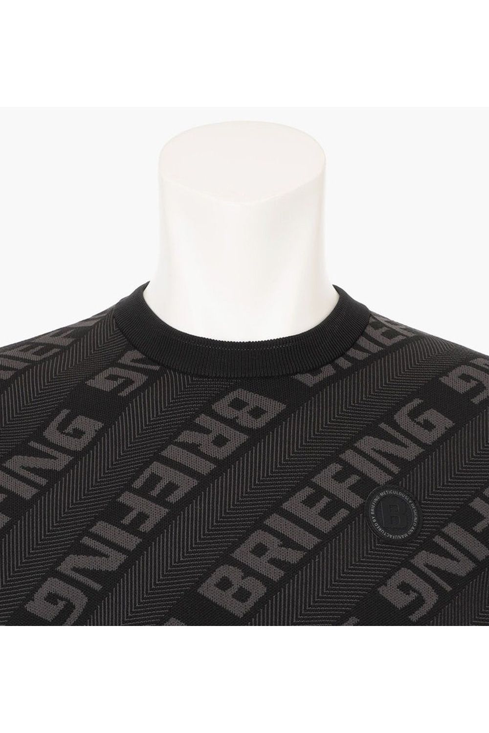 【25AW】 CE MEN'S WR BIAS LOGO CREWNECK KNIT / バイアスロゴジャカード クルーネックニット (ブラック)