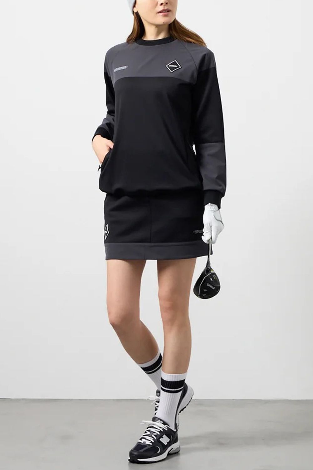 【26AW】 【レディース】 FLEECE COMBINATION PULLOVER / フリースコンビネーション プルオーバー (ブラック)