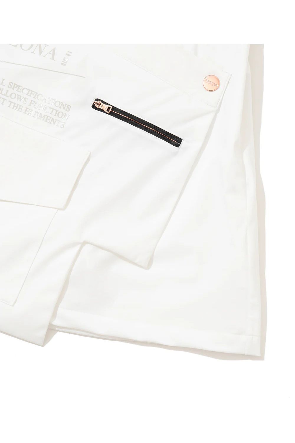 【26SS】【CODE COLLECTION】【レディース】 ALSK / アシンメトリー ラップ風スカート (インナーパンツ付き) (ホワイト)