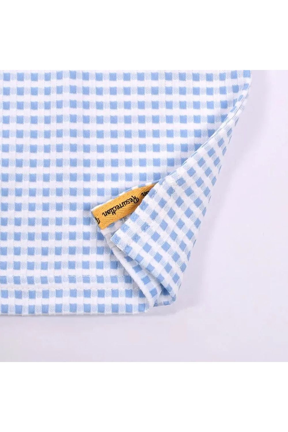 【26SS】【レディース】 GINGHAM CHECK SLEEVELESS POLO / ギンガムチェック ノースリーブ ポロシャツ (サックス)*