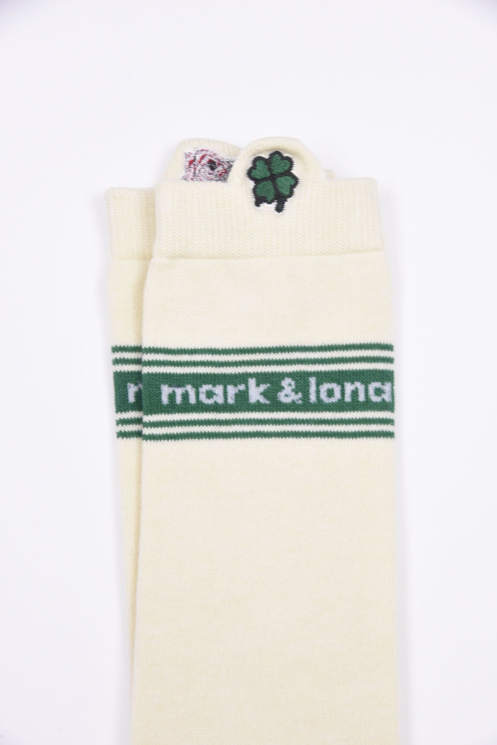 【レディース】 BUENA HIGH SOCKS / ロゴジャカード メタリック刺繍 ハイソックス (グリーン)