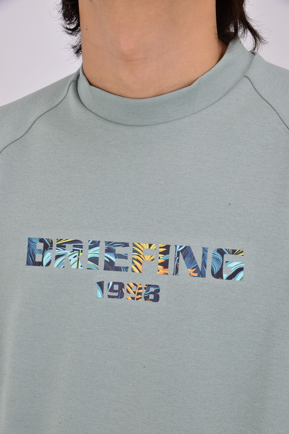 【26SS】 CR MS BOTANICAL LOGO HIGHNECK RF / ボタニカルロゴ モックネックTシャツ (セージグリーン)