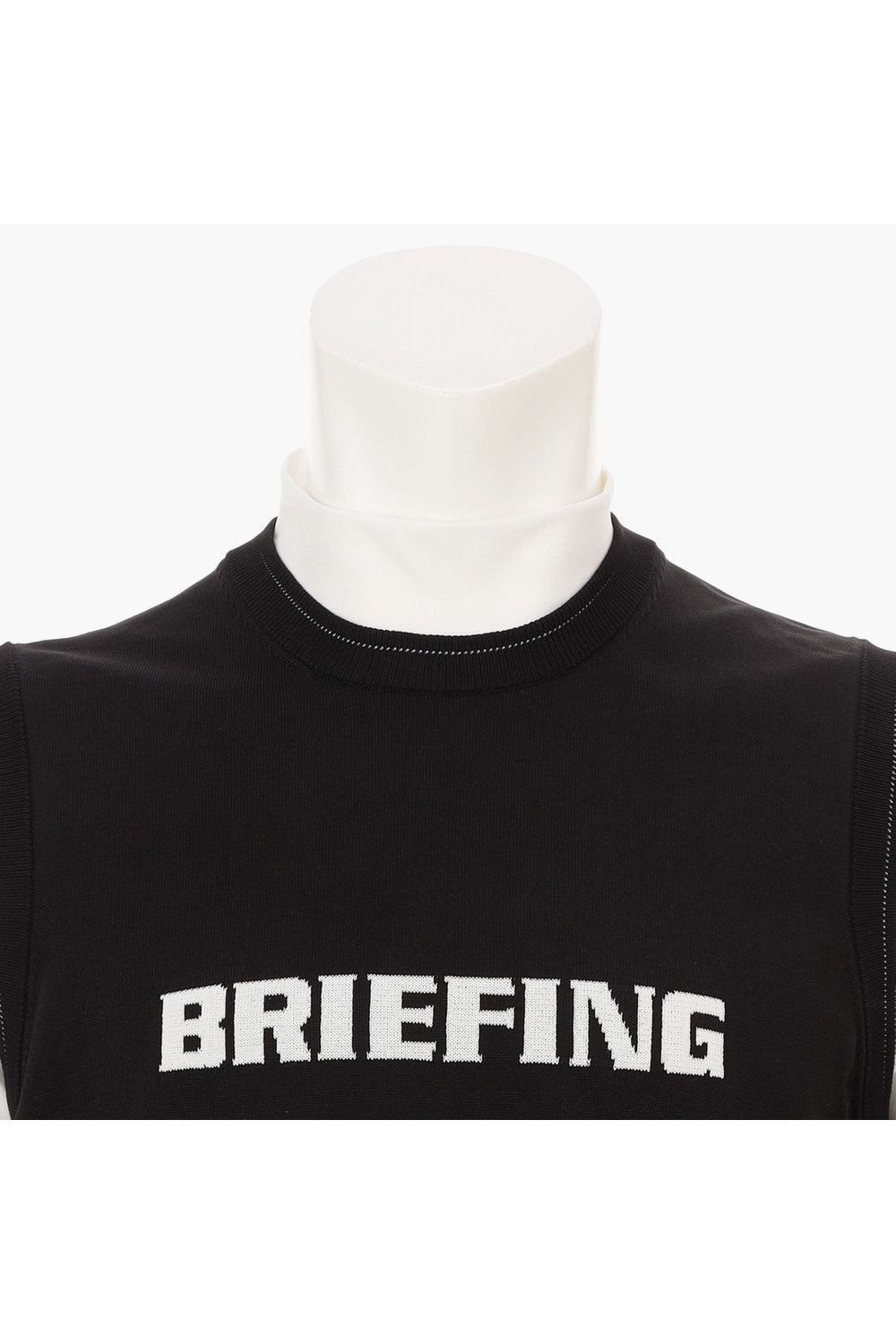 【26SS】 MEN'S WR CREWNECK KNIT VEST / 超撥水糸 ブランドロゴジャカード ニットベスト (ブラック)