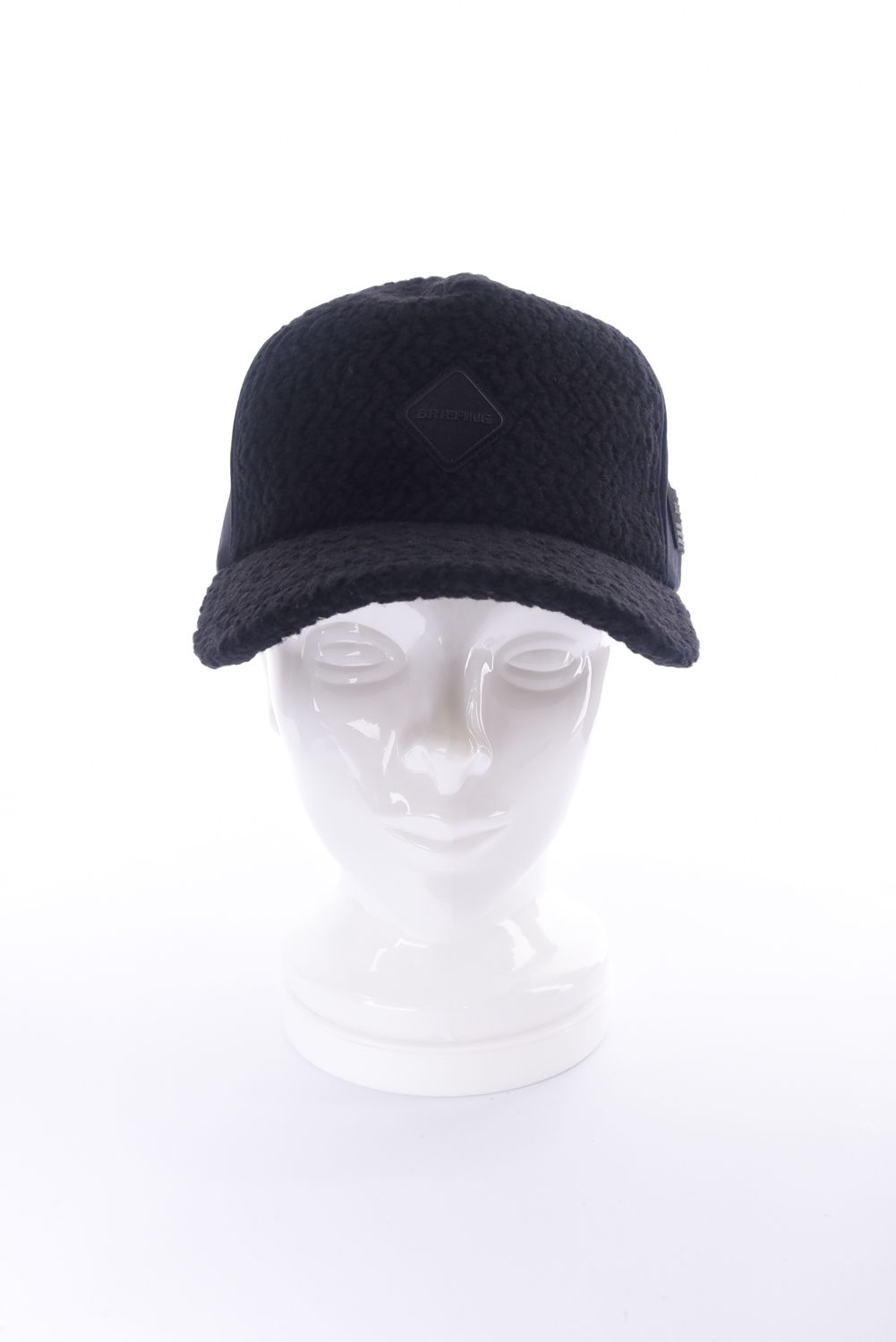 MEN’S WOOL BOA CAP / ウール混 ダイヤモンドロゴ ボアキャップ (ブラック)